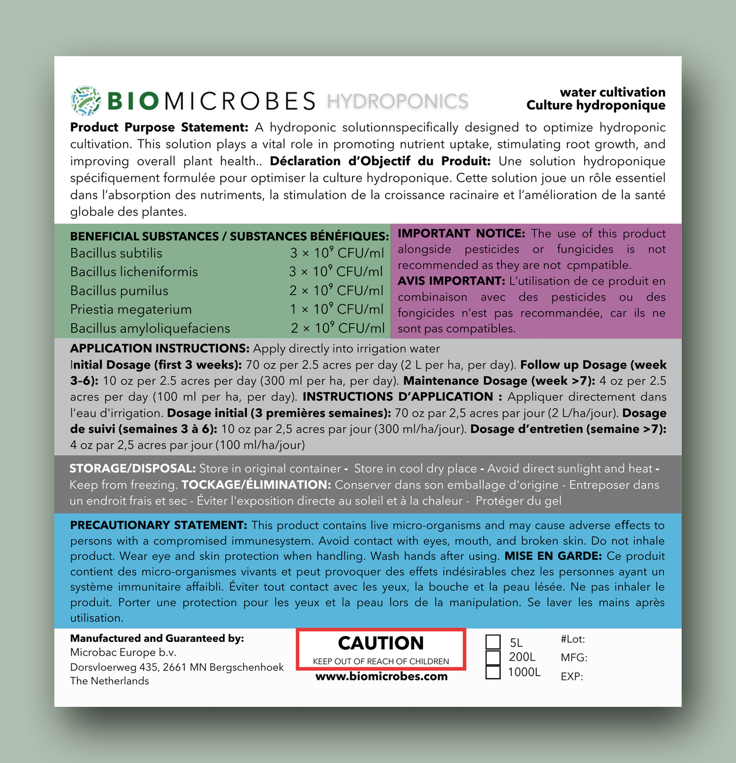 Biomicrobes HYDROPONICS